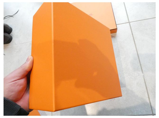 boite hermès 1605 blue box commande spéciale vip pour sac a main hermès constance Orange - vue 3