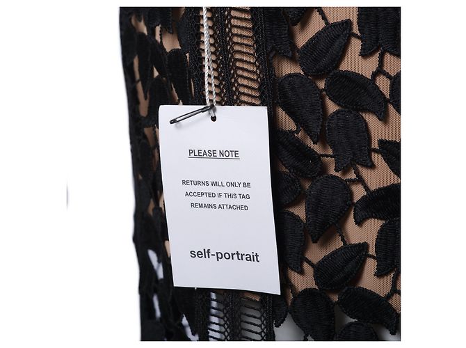 Falda Midi Floral Self Portrait Negro - vista 9