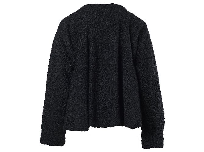 Autre Marque Kurze Jacke aus lockigem Lammfell Collection Privée Schwarz - Ansicht 3
