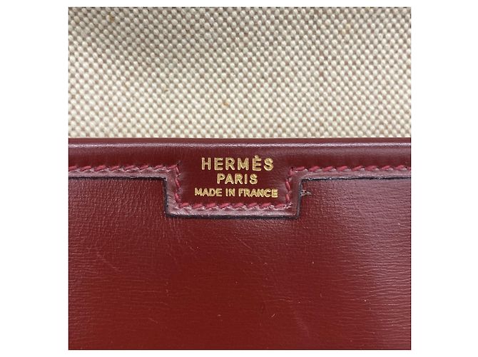 Borsa Clutch Jige PM di Hermès in pelle box bordeaux Bordò - vista 5