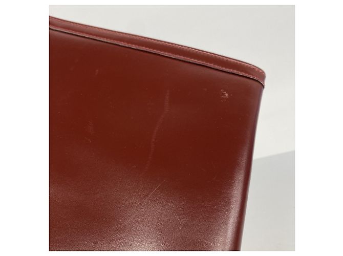 Borsa Clutch Jige PM di Hermès in pelle box bordeaux Bordò - vista 7