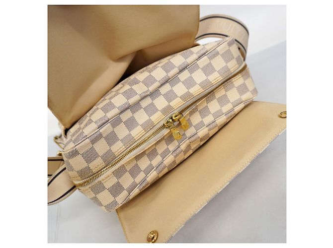 Borsa a Spalla Naviglio Damier Azur di Louis Vuitton Bianco - vista 10