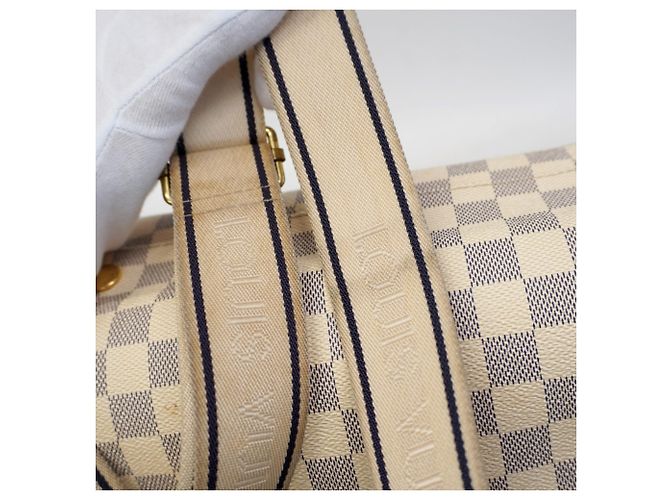 Borsa a Spalla Naviglio Damier Azur di Louis Vuitton Bianco - vista 11