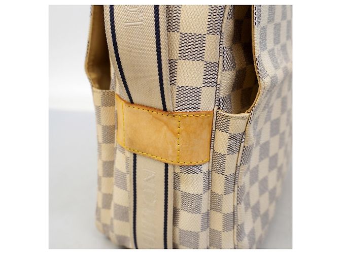 Borsa a Spalla Naviglio Damier Azur di Louis Vuitton Bianco - vista 7