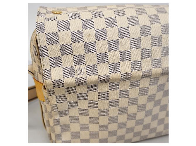 Borsa a Spalla Naviglio Damier Azur di Louis Vuitton Bianco - vista 8