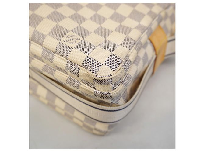 Borsa a Spalla Naviglio Damier Azur di Louis Vuitton Bianco - vista 9