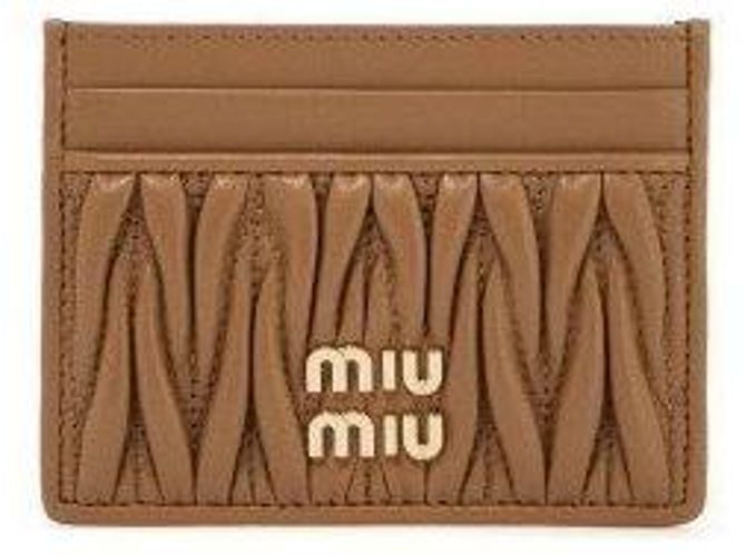 Miu Miu Tarjetero de Mujer Matelassé AFPP Marrón Castaño - vista 2