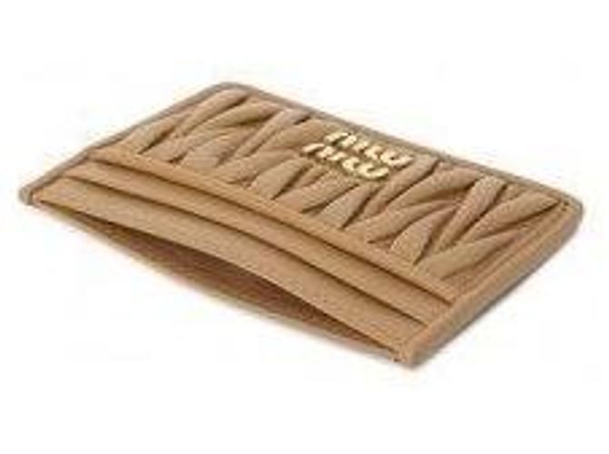 Miu Miu Tarjetero de Mujer Matelassé AFPP Marrón Castaño - vista 4