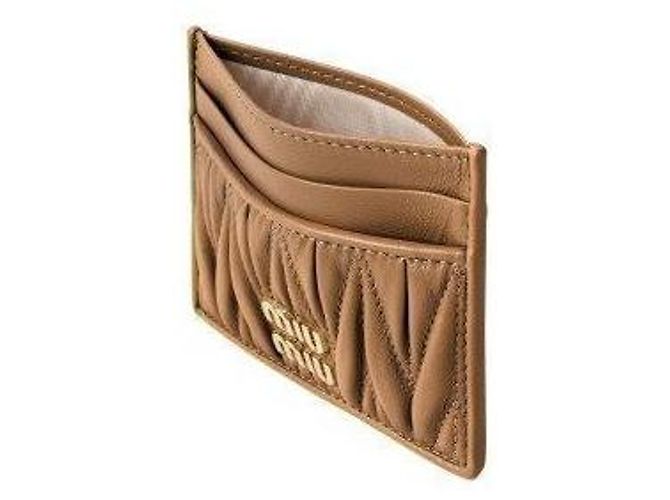 Miu Miu Tarjetero de Mujer Matelassé AFPP Marrón Castaño - vista 6