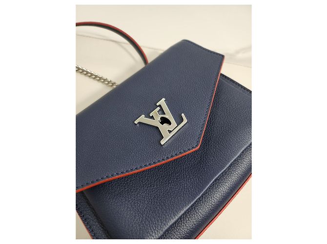 Louis Vuitton Borsa a spalla Myrachmi BB Marine Rose con catena Blu - vista 21
