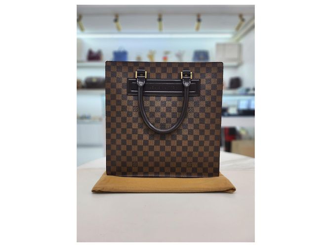 Louis Vuitton Borsa Tote GM Venice Damier Ebene Marrone - vista 10