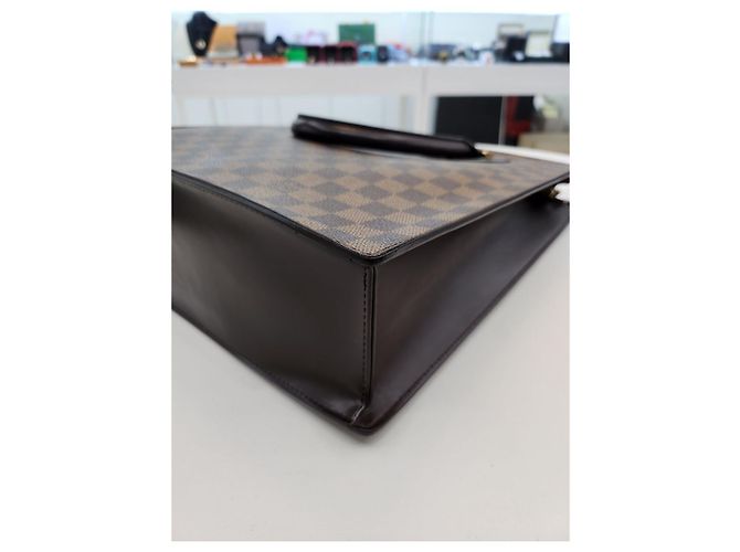 Louis Vuitton Borsa Tote GM Venice Damier Ebene Marrone - vista 16