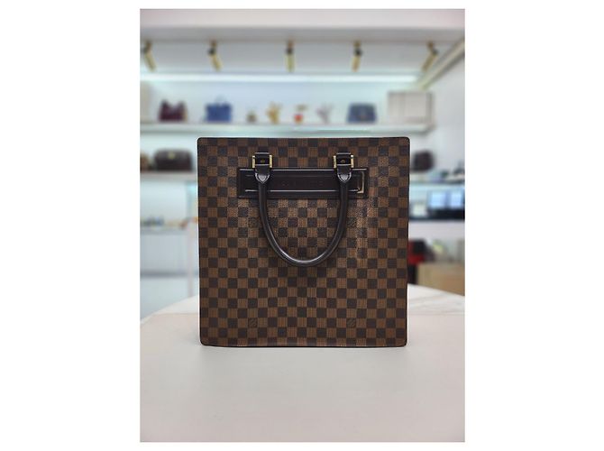 Louis Vuitton Borsa Tote GM Venice Damier Ebene Marrone - vista 9