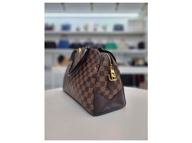 Louis Vuitton Borsa da bowling e borsa a spalla in tela Damier Marrone - vista 13