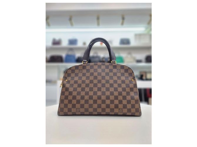 Louis Vuitton Borsa da bowling e borsa a spalla in tela Damier Marrone - vista 14