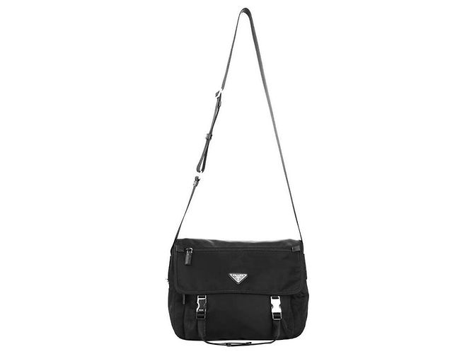 Prada Borsa a Spalla Pocono Buckle Messenger Nera Media ZOT Nero - vista 3