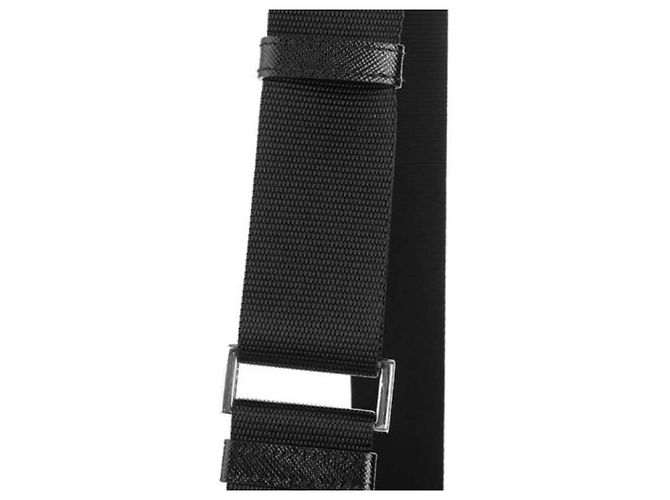 Prada Borsa a Spalla Pocono Buckle Messenger Nera Media ZOT Nero - vista 5