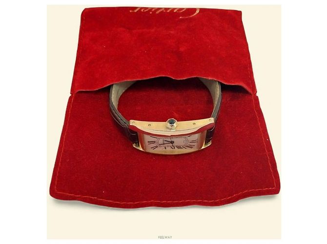 Cartier Orologio automatico unisex Tank in oro rosa americano D'oro - vista 2