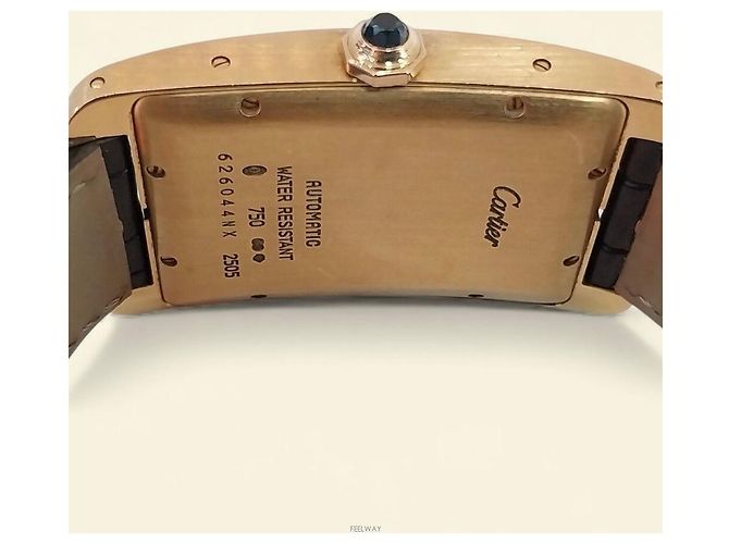 Cartier Orologio automatico unisex Tank in oro rosa americano D'oro - vista 4
