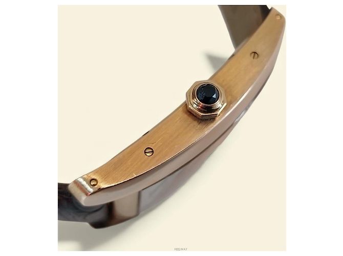 Cartier Orologio automatico unisex Tank in oro rosa americano D'oro - vista 6