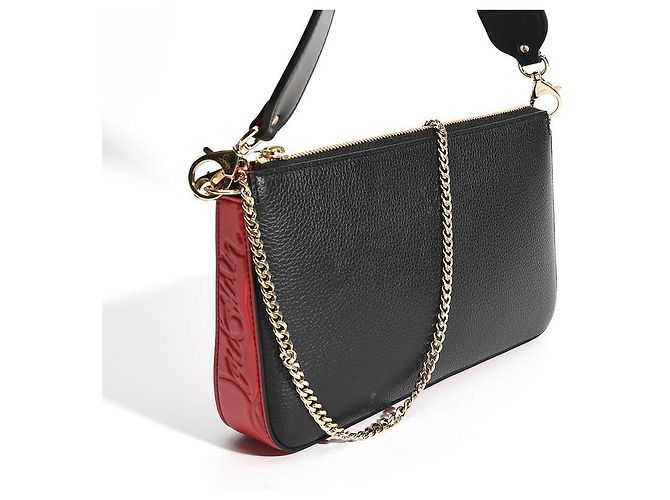 Borsa a spalla in pelle nera Rubila con catena Christian Louboutin - vista 12