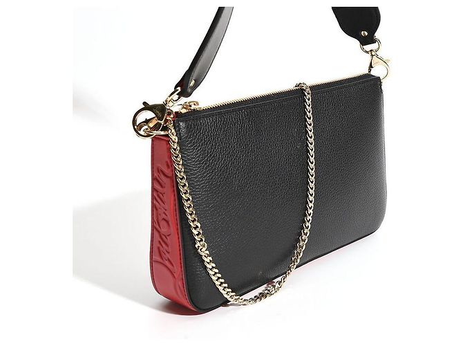 Borsa a spalla in pelle nera Rubila con catena Christian Louboutin - vista 2