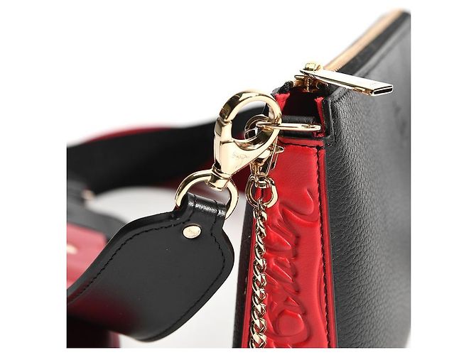 Borsa a spalla in pelle nera Rubila con catena Christian Louboutin - vista 20