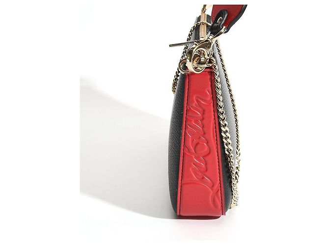 Borsa a spalla in pelle nera Rubila con catena Christian Louboutin - vista 3