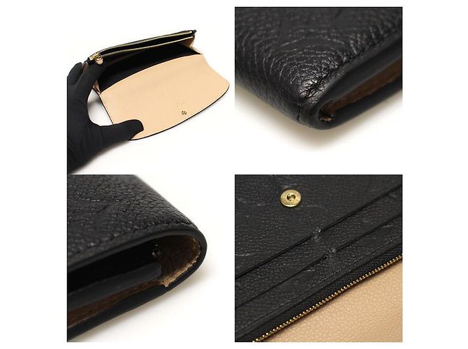 Louis Vuitton Monogram Empreinte Noir Emily Wallet Negro - vista 7