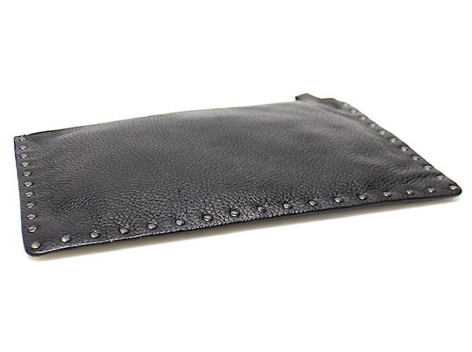 Valentino Pochette Clutch Rockstud Alce Nera Nero - vista 6