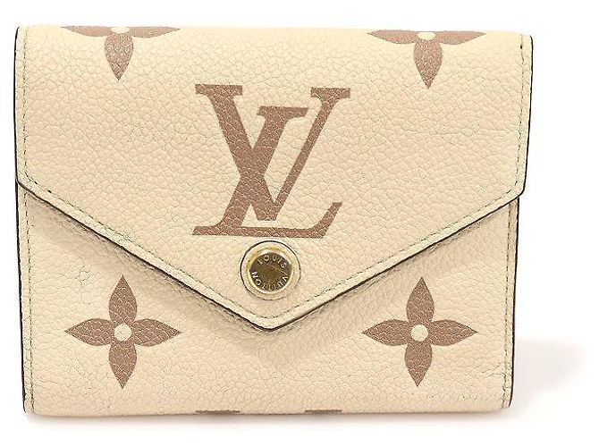 Louis Vuitton Cream Rose Bicolor Monogram Empreinte Victorine Wallet Brown - view 2