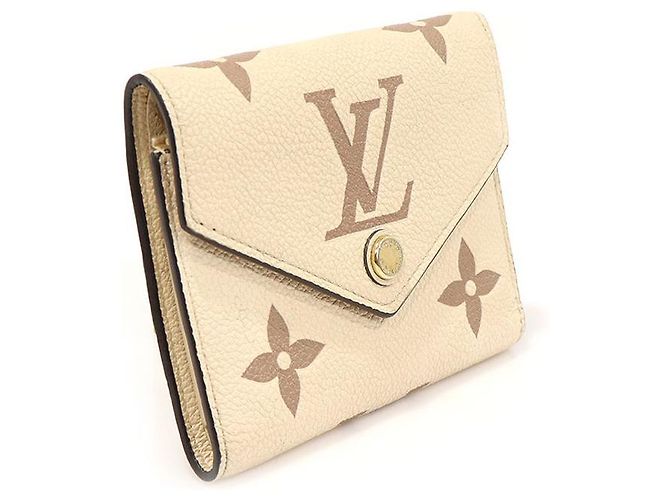 Louis Vuitton Cream Rose Bicolor Monogram Empreinte Victorine Wallet Brown - view 4