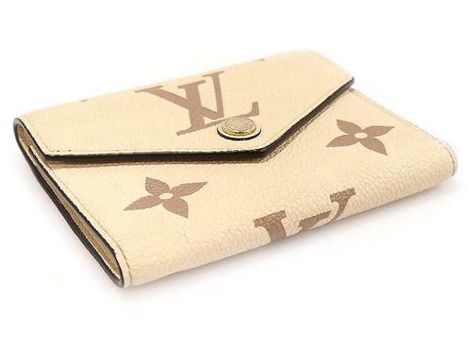 Louis Vuitton Cream Rose Bicolor Monogram Empreinte Victorine Wallet Brown - view 5