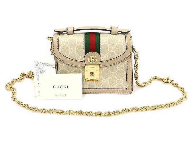 Gucci Mini borsa Ophidia GG in tela GG Supreme con manico superiore Marrone - vista 3