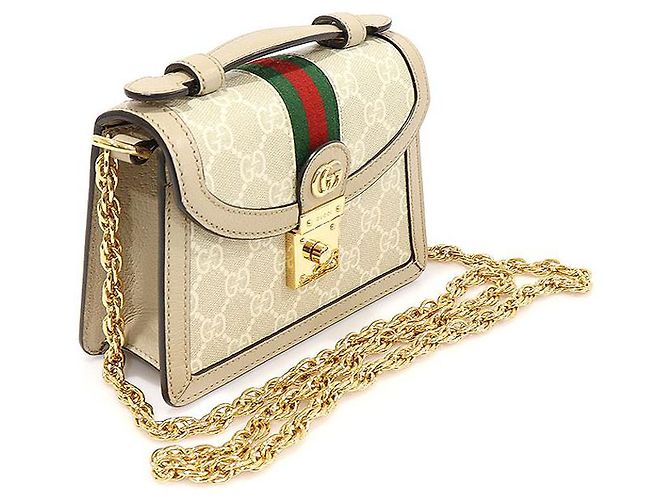 Gucci Mini borsa Ophidia GG in tela GG Supreme con manico superiore Marrone - vista 4