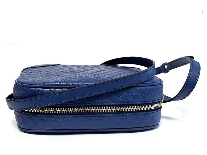 Gucci Borsa Disco Incrociata GG Shima Blu - vista 6