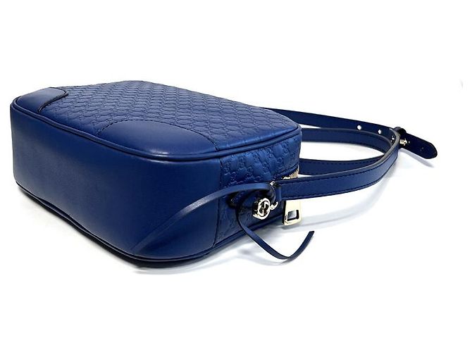 Gucci Borsa Disco Incrociata GG Shima Blu - vista 8