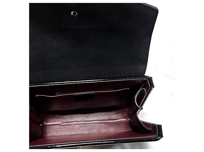 Gucci Borsa mini a manico in vernice nera Nero - vista 11