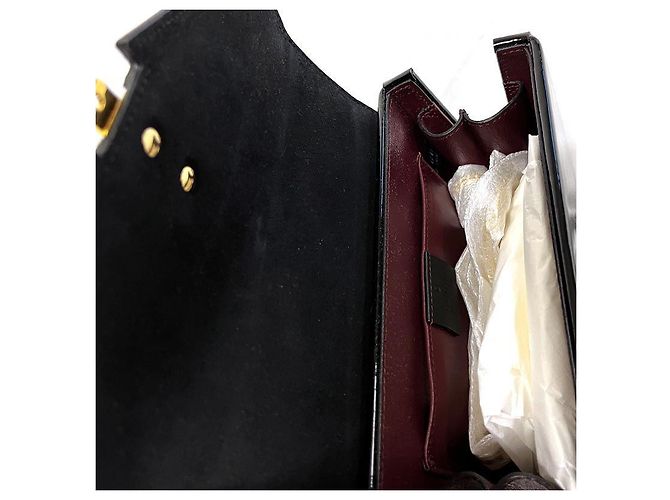 Gucci Borsa mini a manico in vernice nera Nero - vista 4