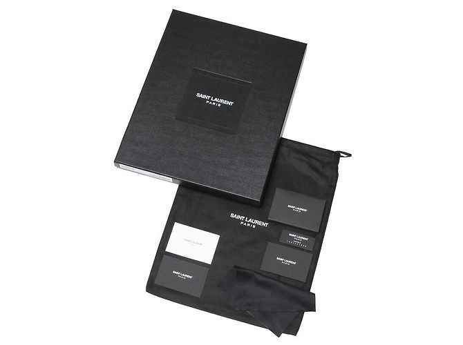 Saint Laurent Clutch Nero Grande Oro - vista 12