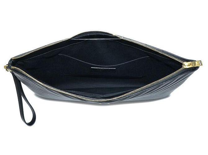 Saint Laurent Clutch Nero Grande Oro - vista 9