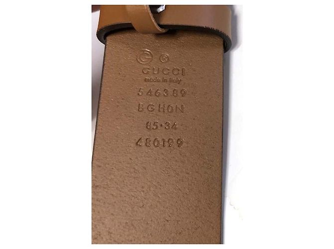 Gucci Leather Belt Interlocking BGHON Brown - view 10