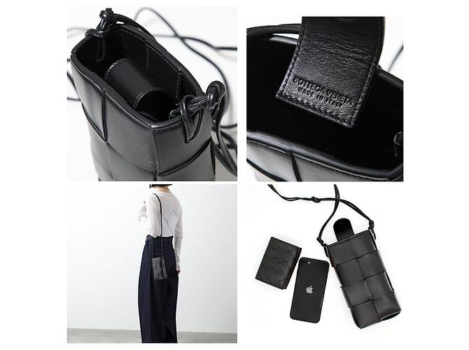 Bottega Veneta Borsa a tracolla Cassette Pouch Nera Nero - vista 10