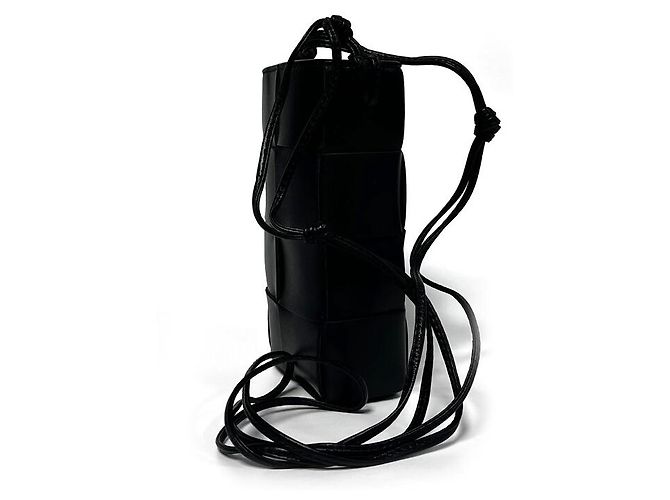 Bottega Veneta Borsa a tracolla Cassette Pouch Nera Nero - vista 11
