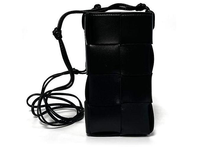 Bottega Veneta Borsa a tracolla Cassette Pouch Nera Nero - vista 2