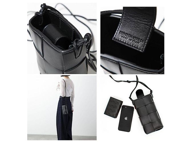 Bottega Veneta Borsa a tracolla Cassette Pouch Nera Nero - vista 4