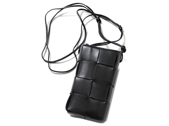 Bottega Veneta Borsa a tracolla Cassette Pouch Nera Nero - vista 5