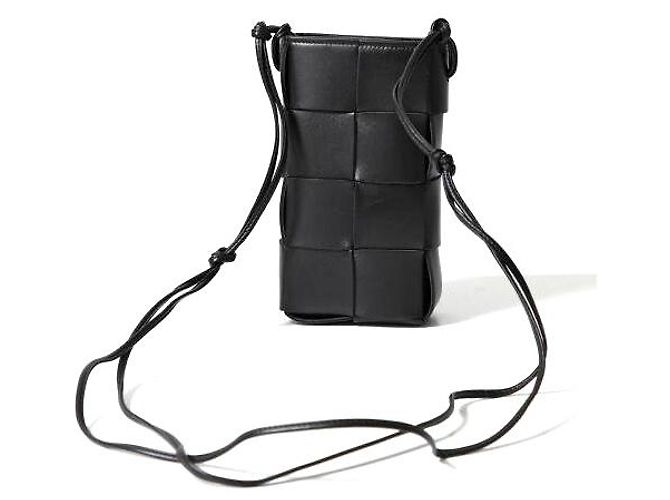 Bottega Veneta Borsa a tracolla Cassette Pouch Nera Nero - vista 9