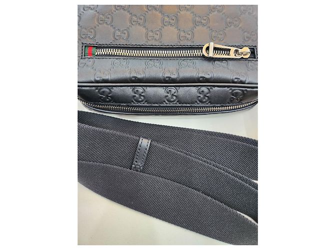 Gucci Borsa a tracolla piccola GG Emblem Nero - vista 20
