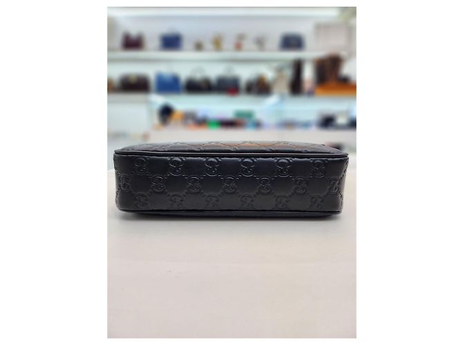 Gucci Borsa a tracolla piccola GG Emblem Nero - vista 6